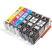 Amazon.co.jp: Canon 381 380 5 Colors + BK = 6 Pieces Set (380
